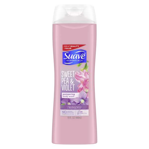 Suave Suave Essentials Sweet Pea + Violet Body Wash 16 oz. Bottle, PK6 10750